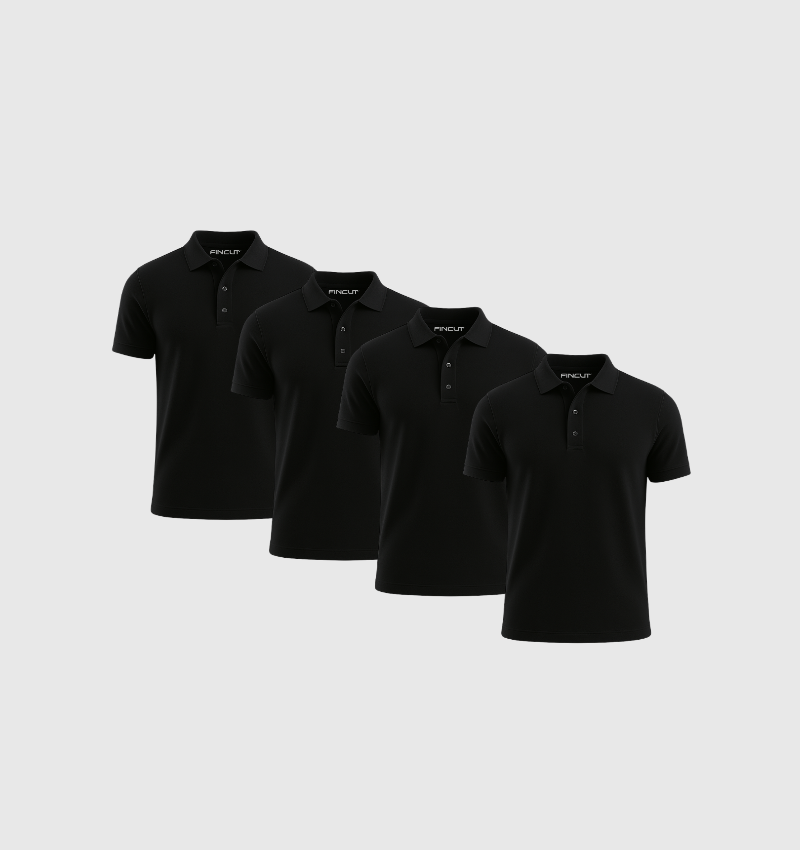 Pack de 4 Polos - Negro