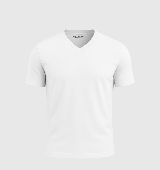 Camiseta Cuello en V - Blanco