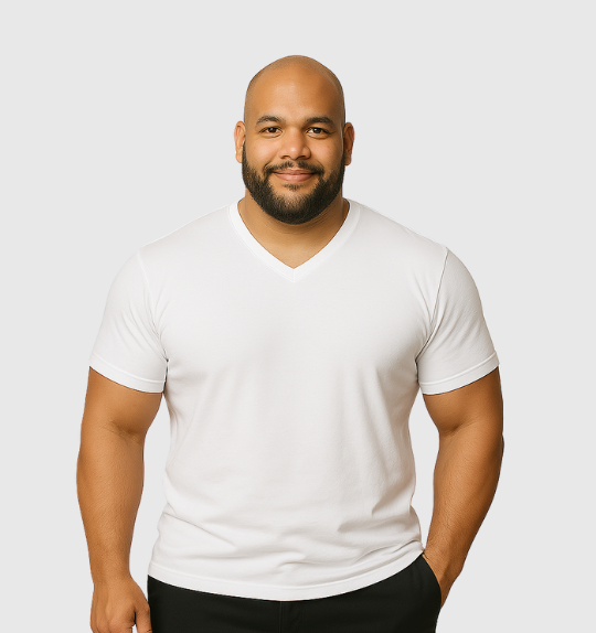 Camiseta Cuello en V - Blanco