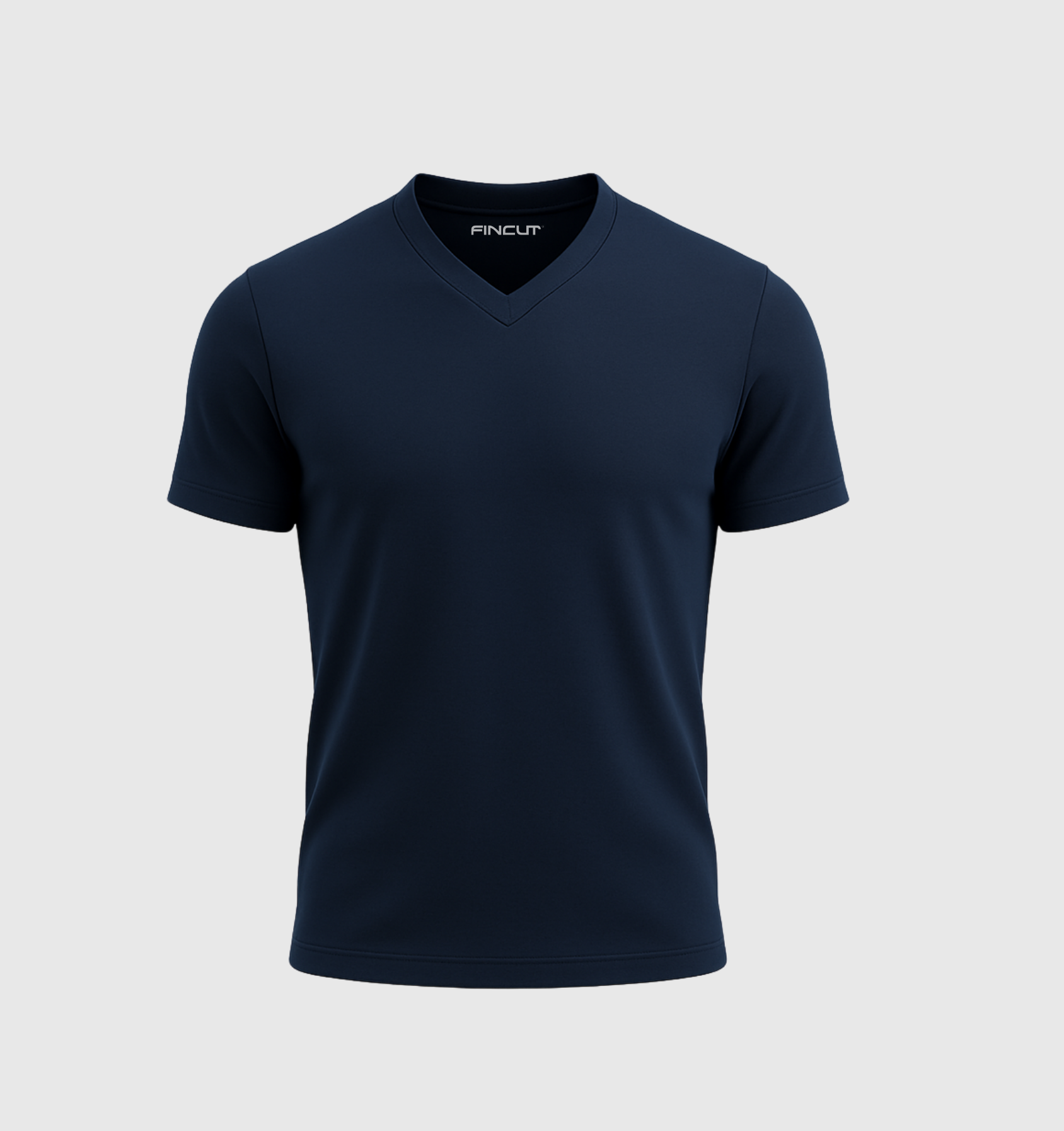 Camiseta Cuello en V - Azul marino