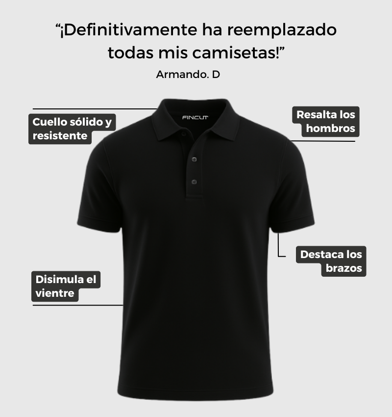 Pack de 4 Polos - Negro