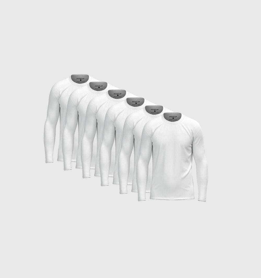 Pack de 6 Manches Longues - Blanc - Fincut Men