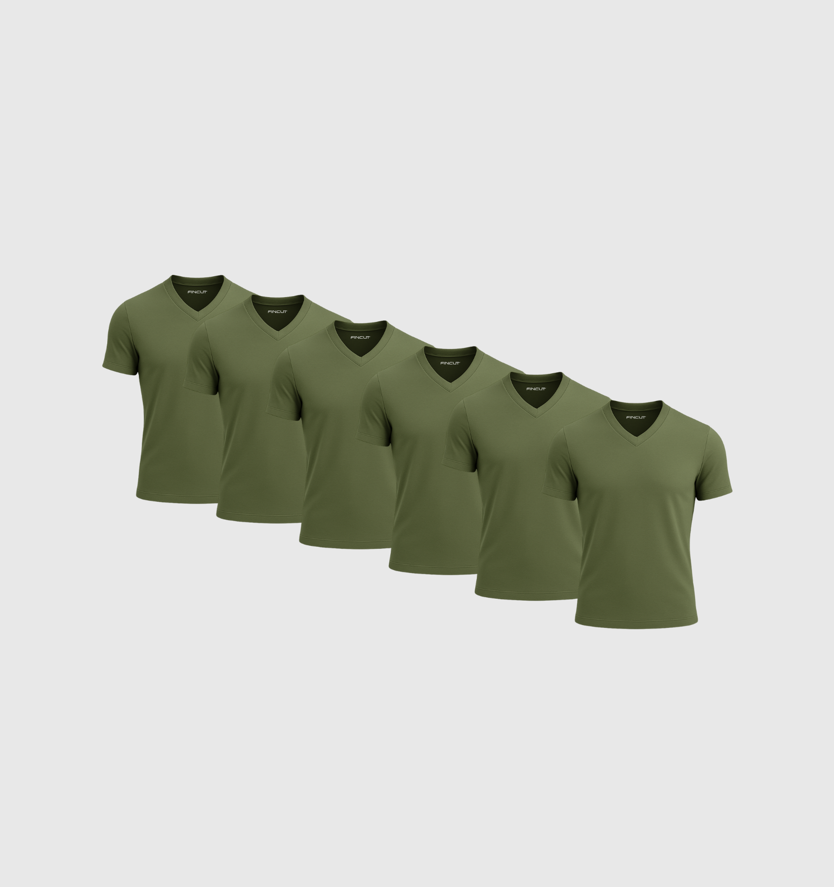 Pack de 6 Cuello en V - Caqui