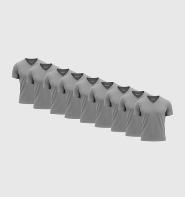 Pack de 9 Cuello en V - Gris