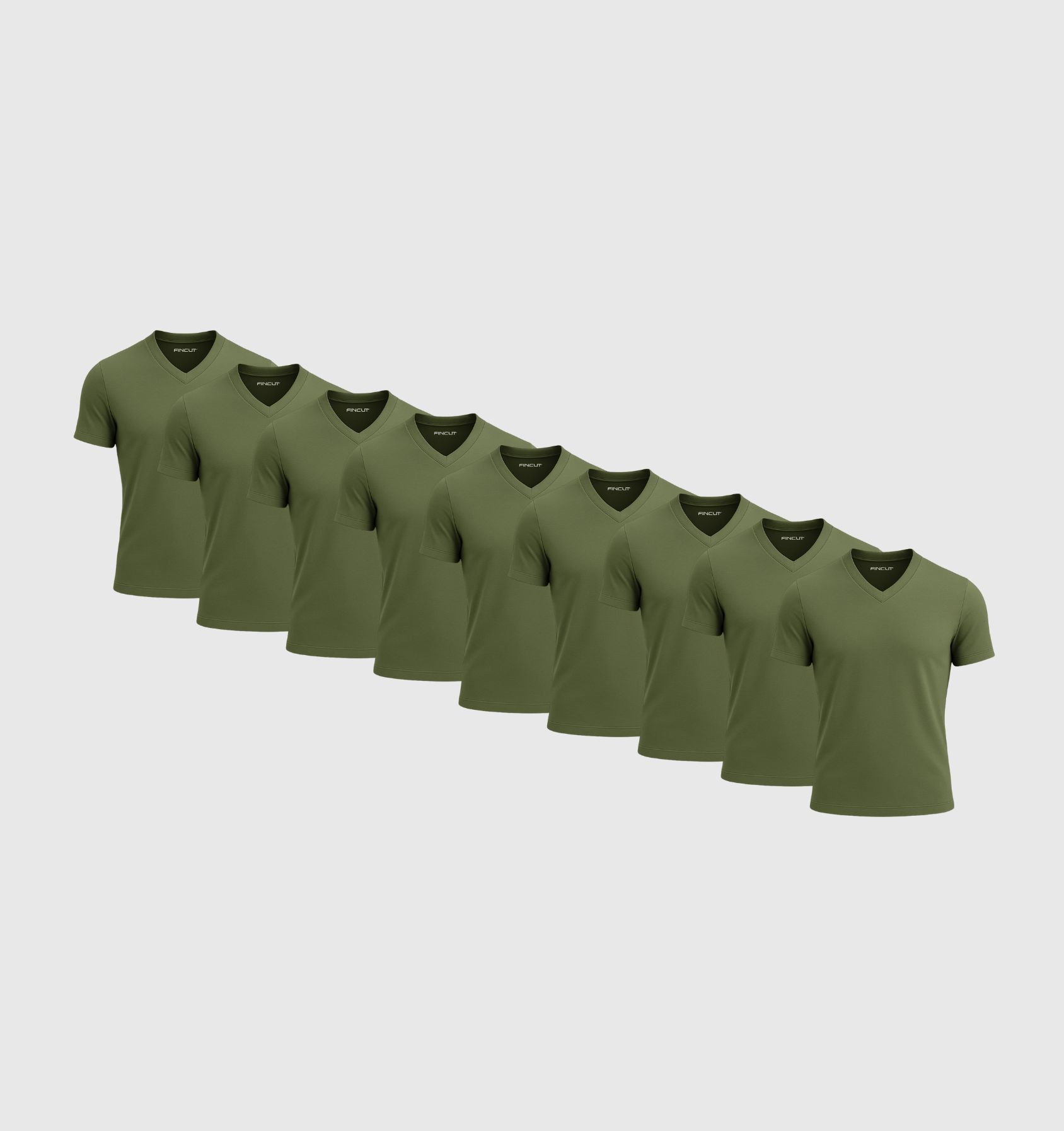 Pack de 9 Cuello en V - Caqui