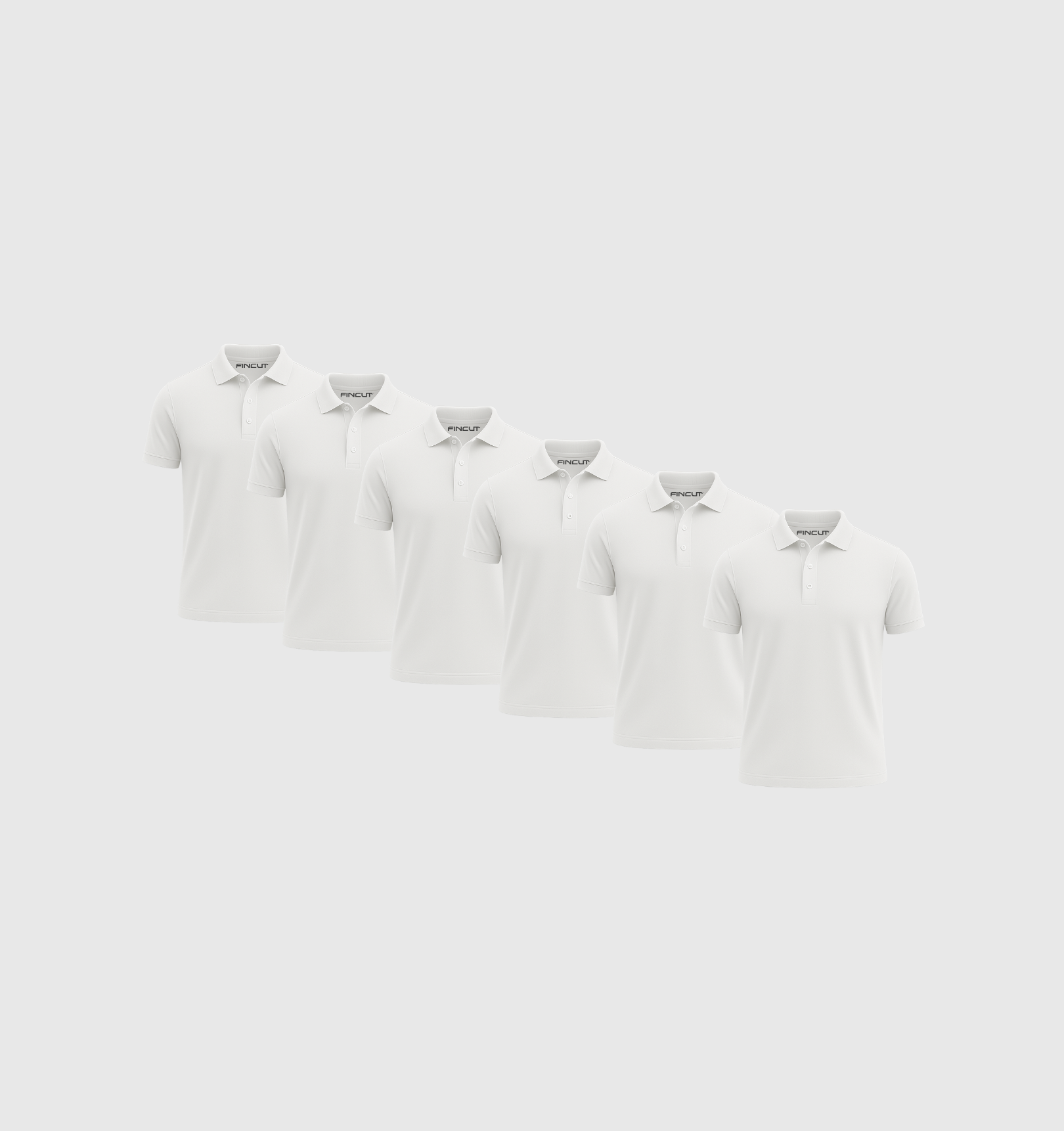 Pack de 6 Polos - Blanco