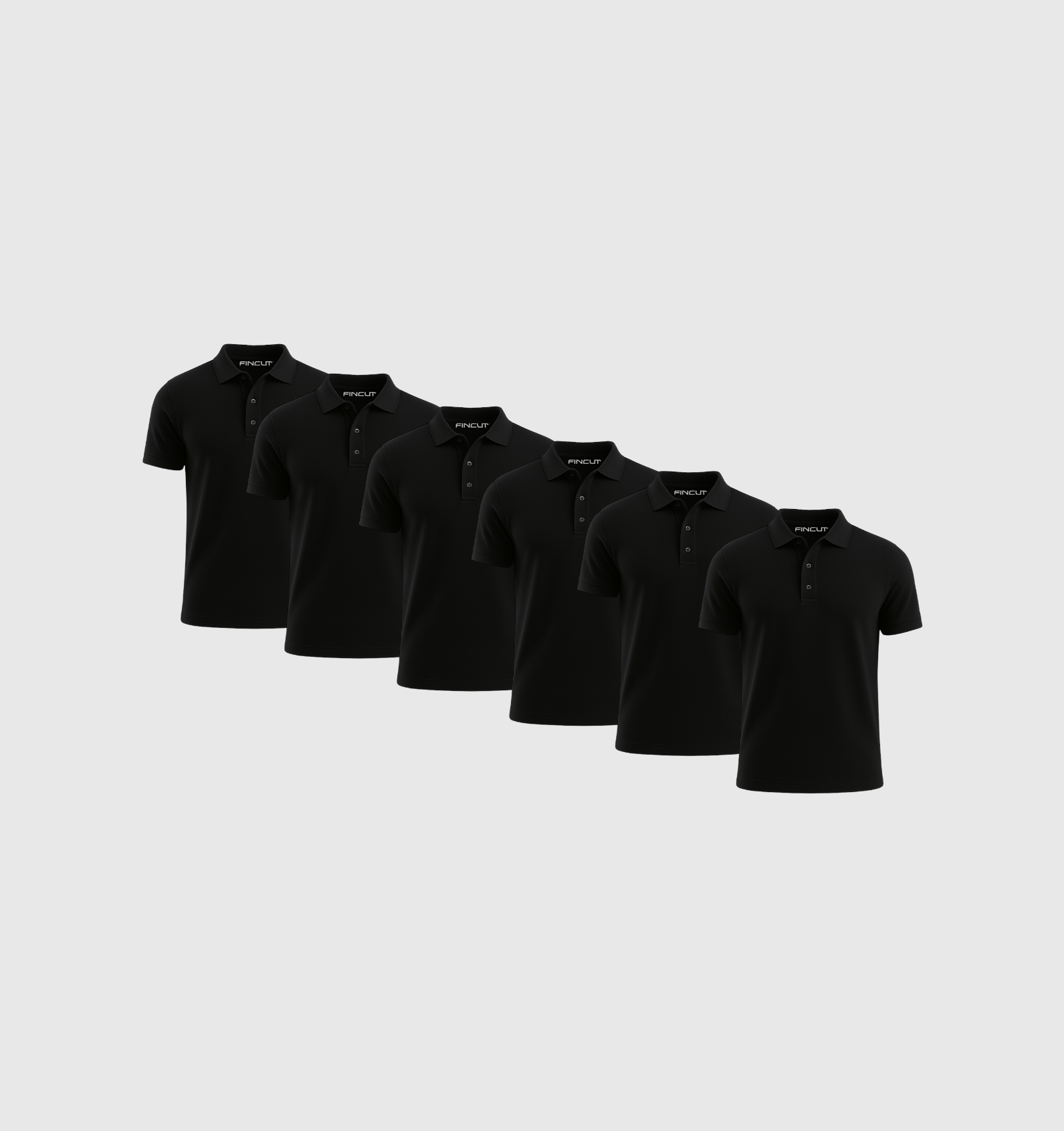 Pack de 6 Polos - Negro