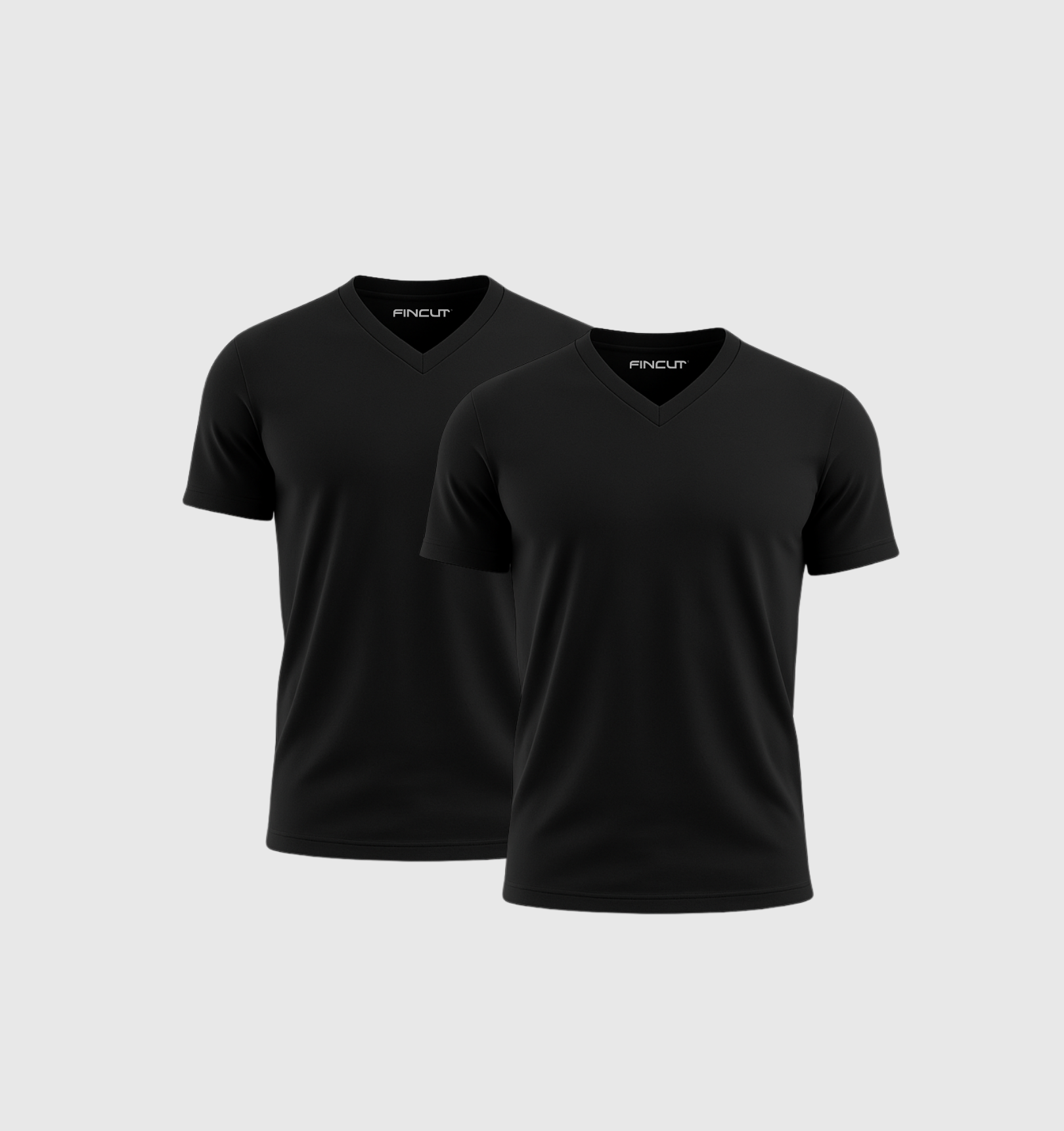 Pack de 2 Cuello en V - Negro