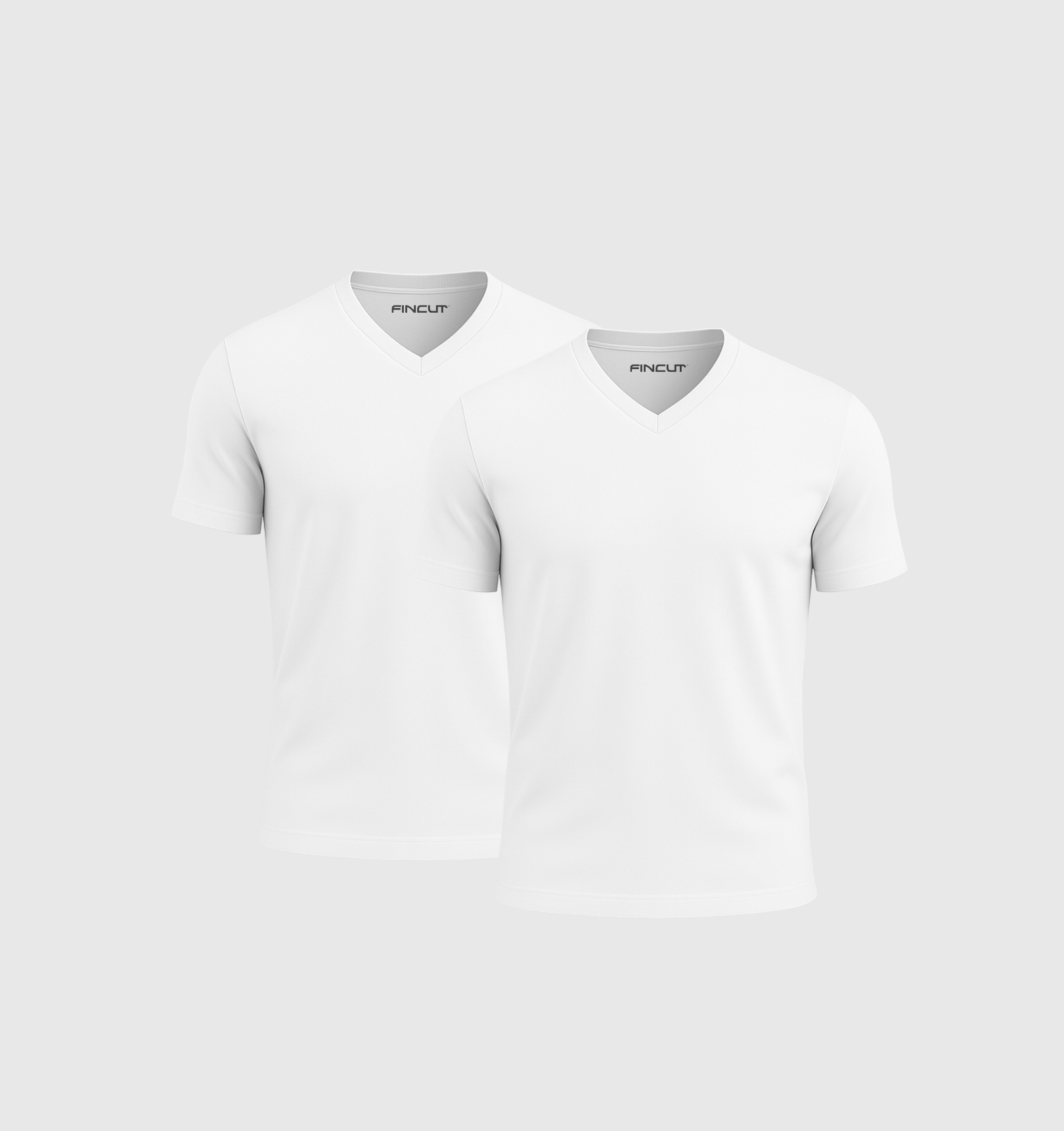 Pack de 2 Cuello en V - Blanco