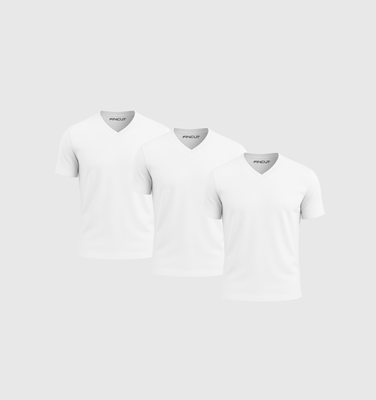 Pack de 3 Cuello en V - Blanco