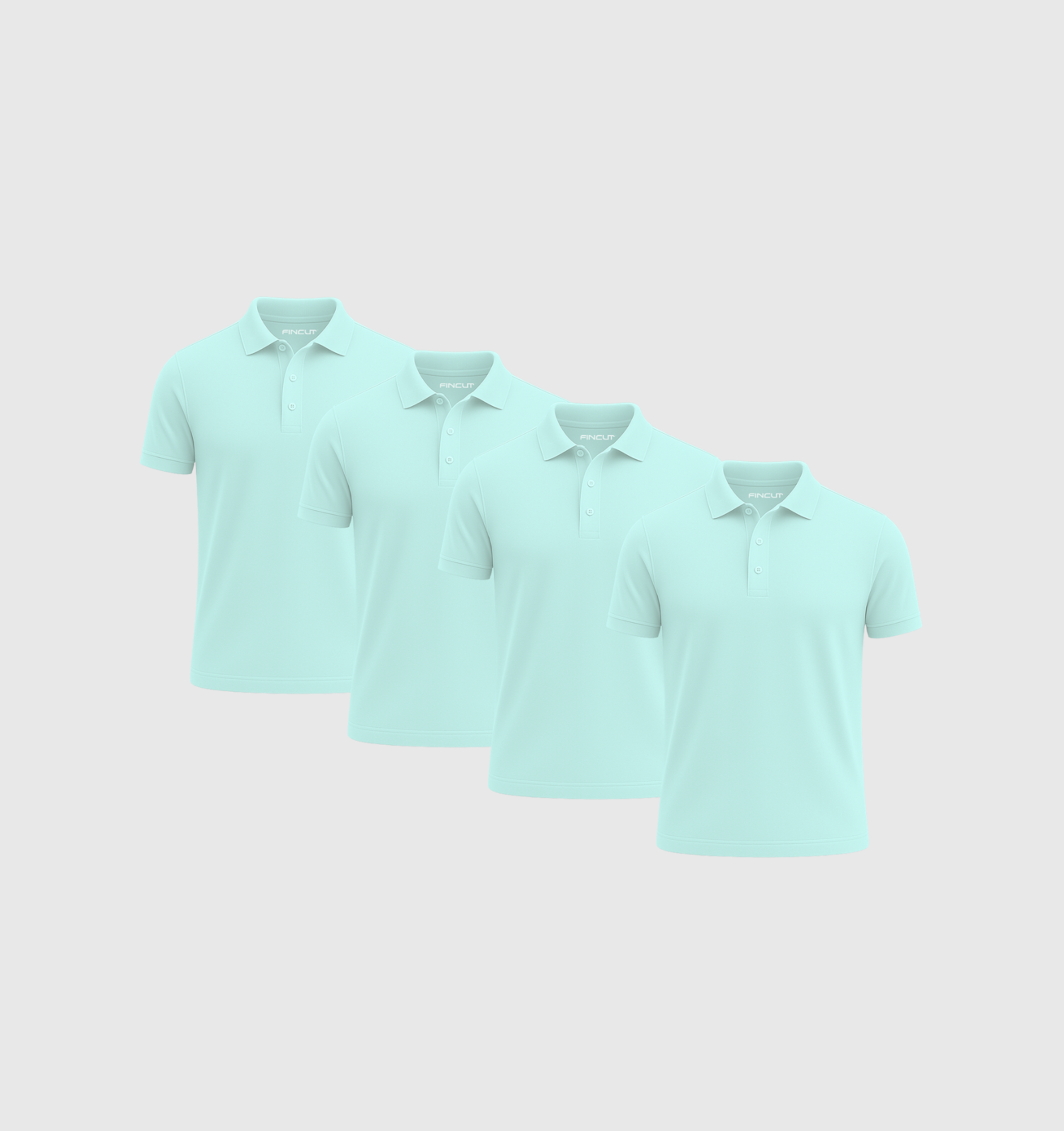 Pack de 4 Polos - Turquesa