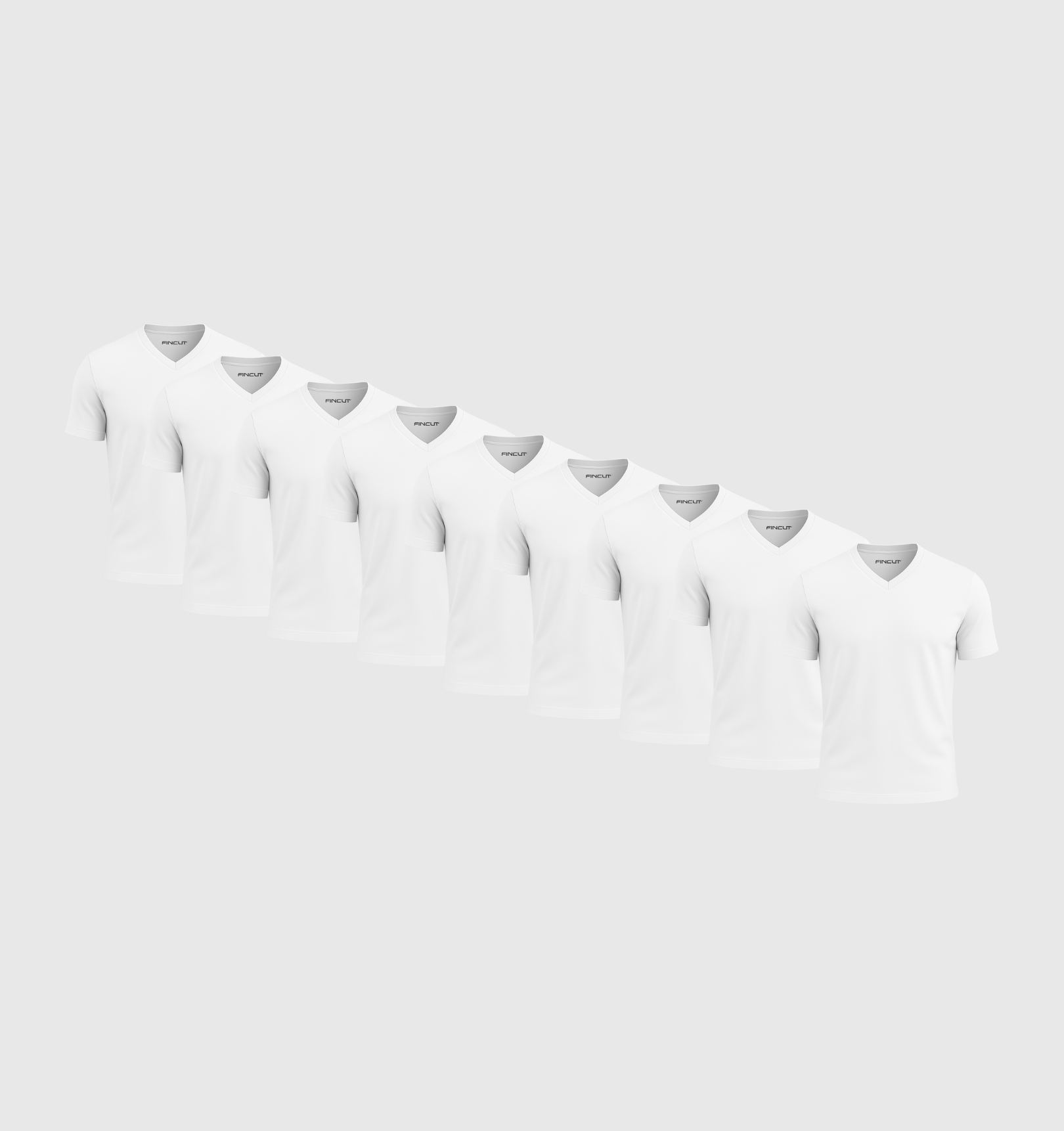 Pack de 9 Cuello en V - Blanco