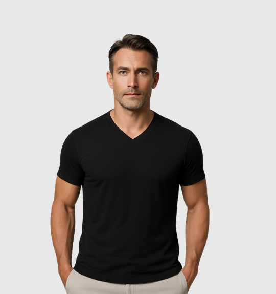 Pack de 3 Cuello en V - Negro