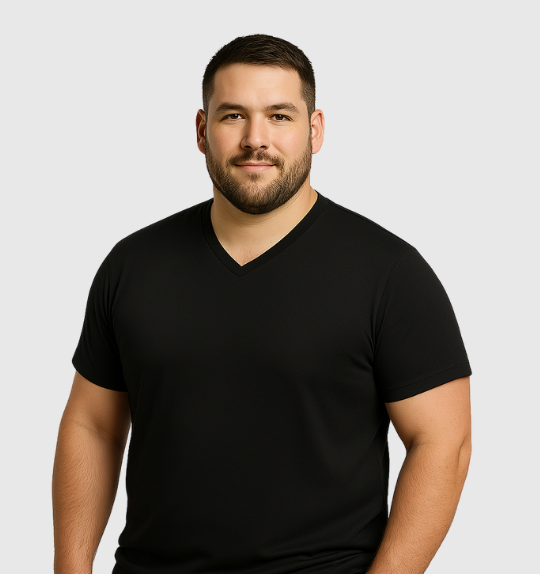 Pack de 4 Cuello en V - Negro