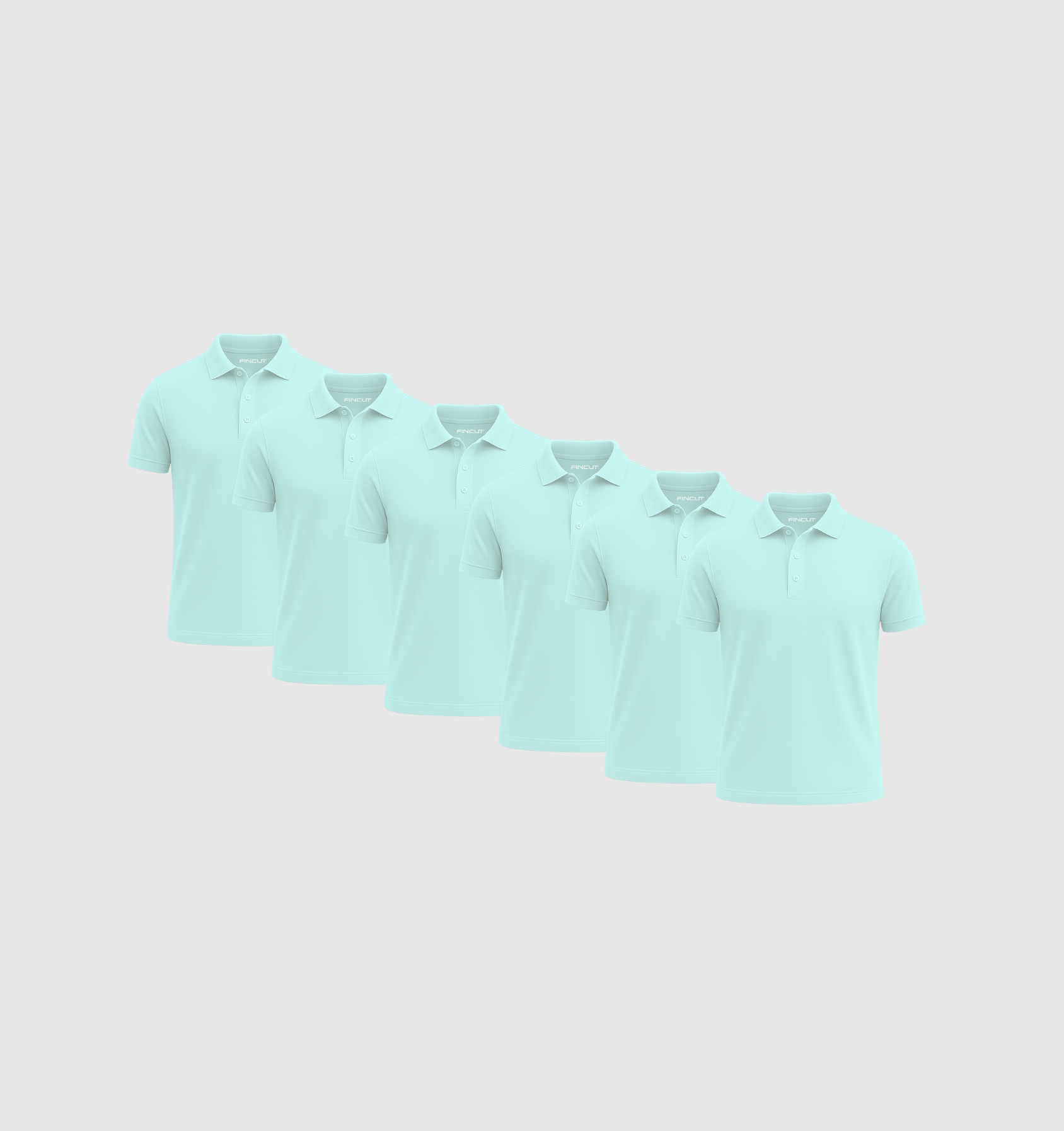 Pack de 6 Polos - Turquesa