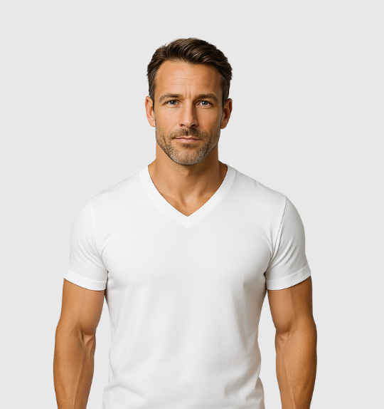 Pack de 4 Cuello en V - Blanco