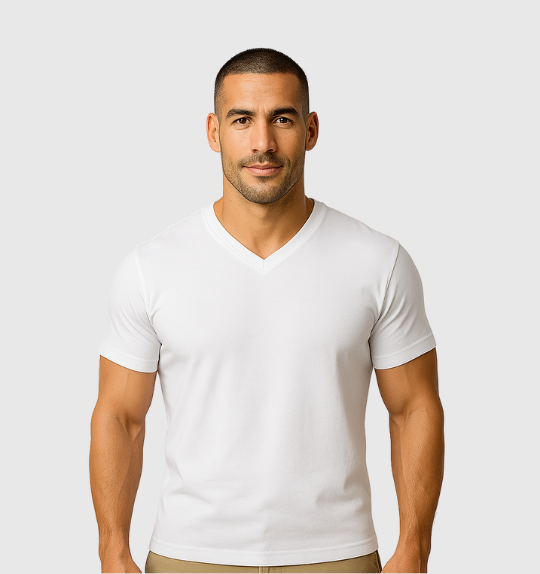 Pack de 3 Cuello en V - Blanco
