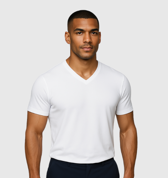 Pack de 6 Cuello en V - Blanco