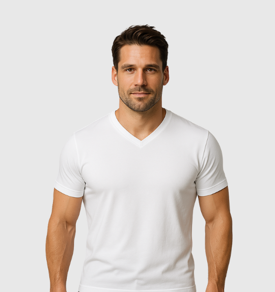 Pack de 6 Cuello en V - Blanco