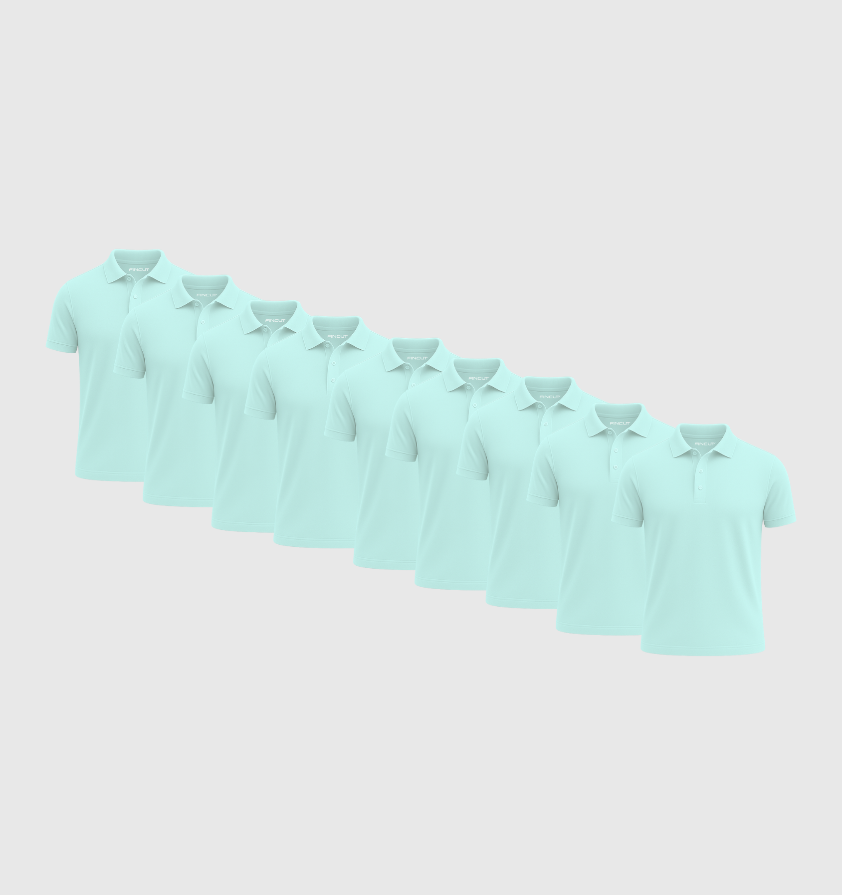 Pack de 9 Polos - Turquesa