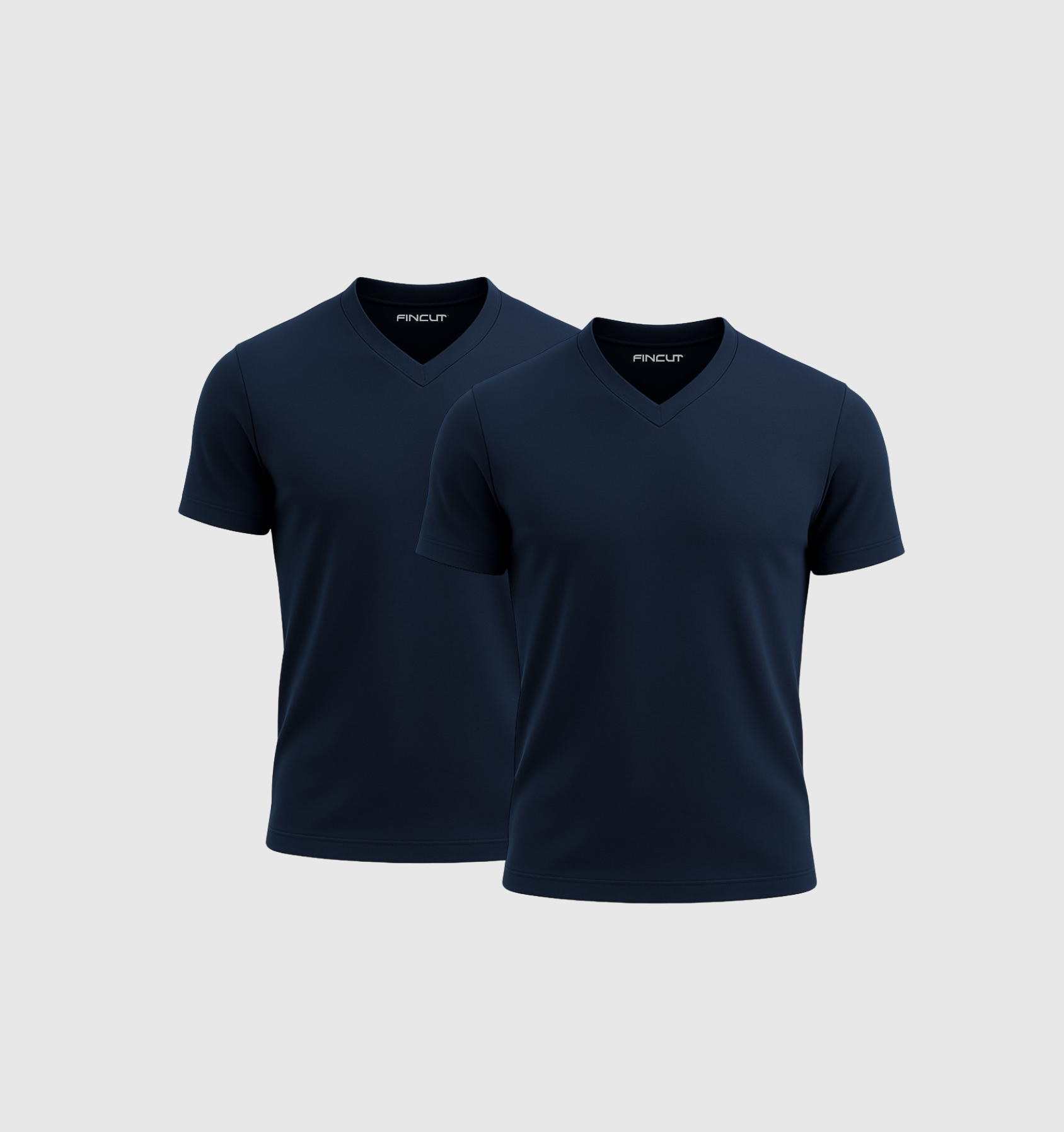 Pack de 2 Cuello en V - Azul marino