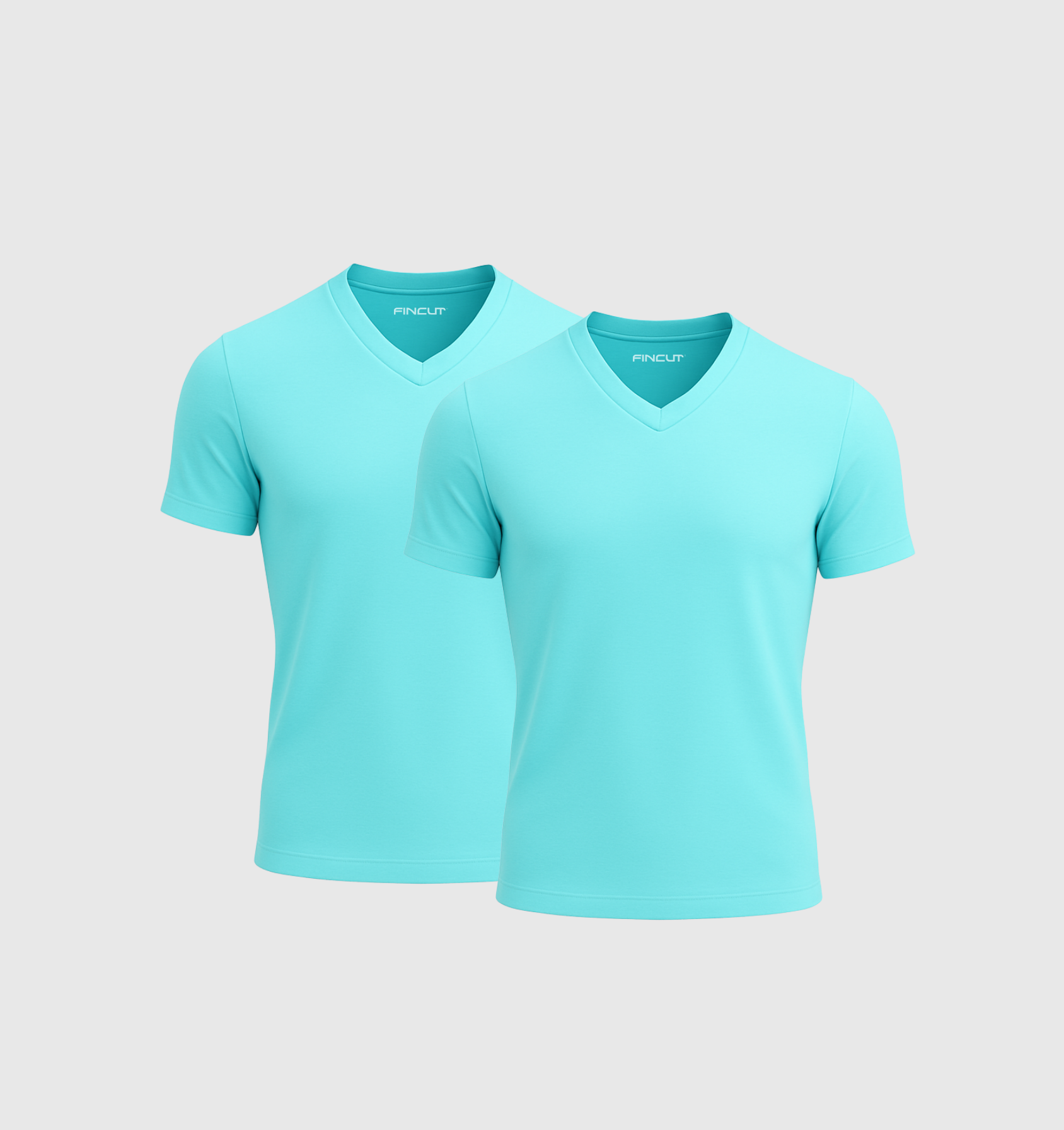 Pack de 2 Cuello en V - Turquesa