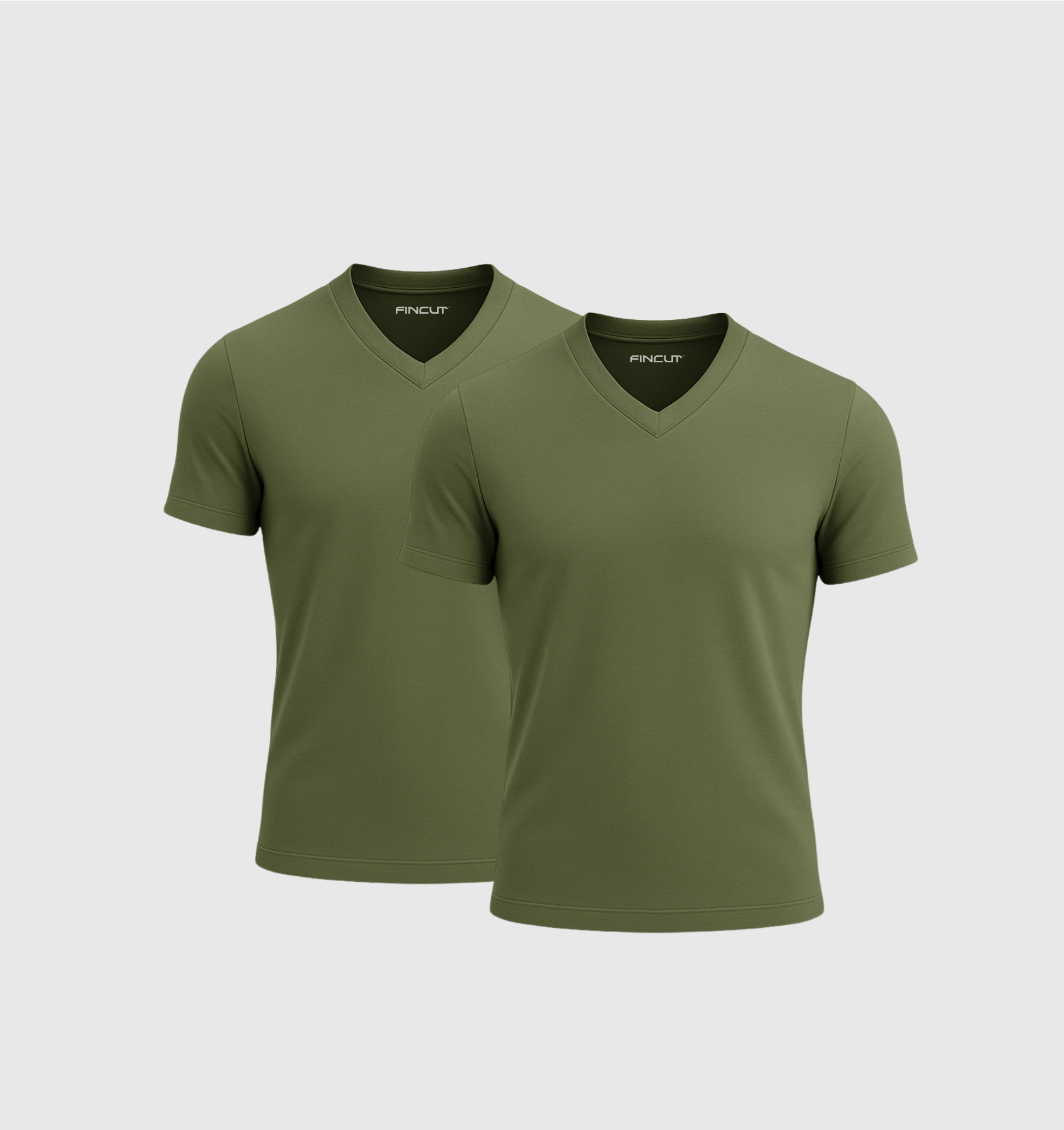 Pack de 2 Cuello en V - Caqui