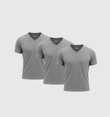 Pack de 3 Cuello en V - Gris