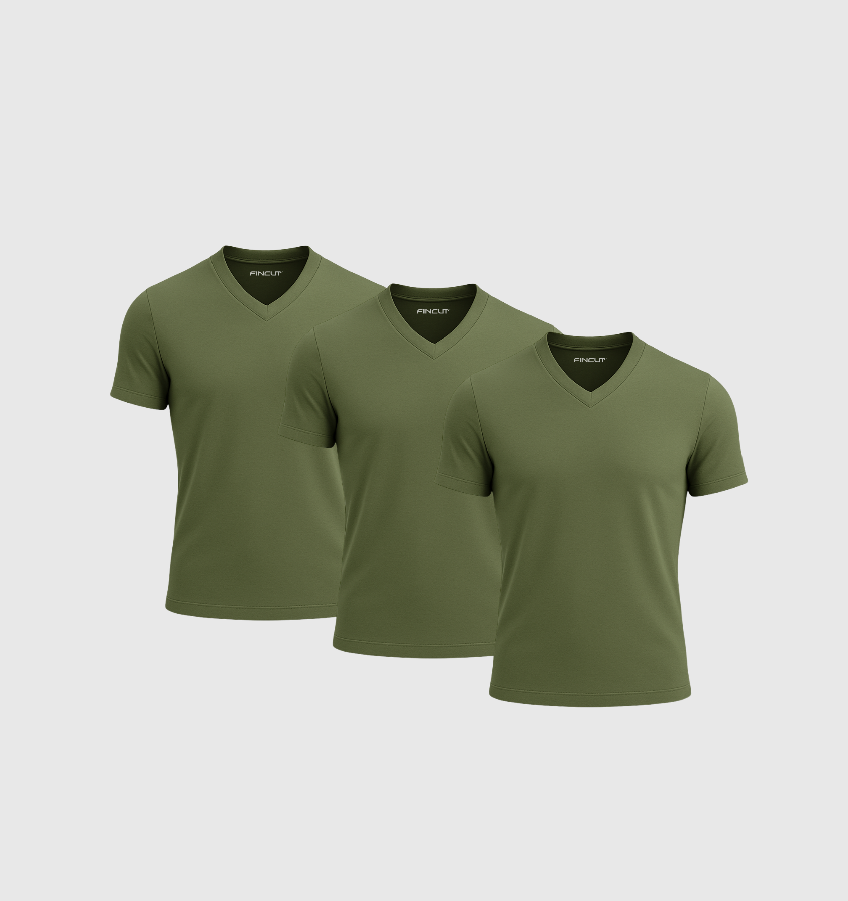 Pack de 3 Cuello en V - Caqui