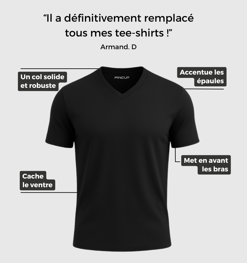 Pack de 9 Cuello en  V - Negro