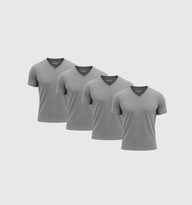 Pack de 4 Cuello en V - Gris