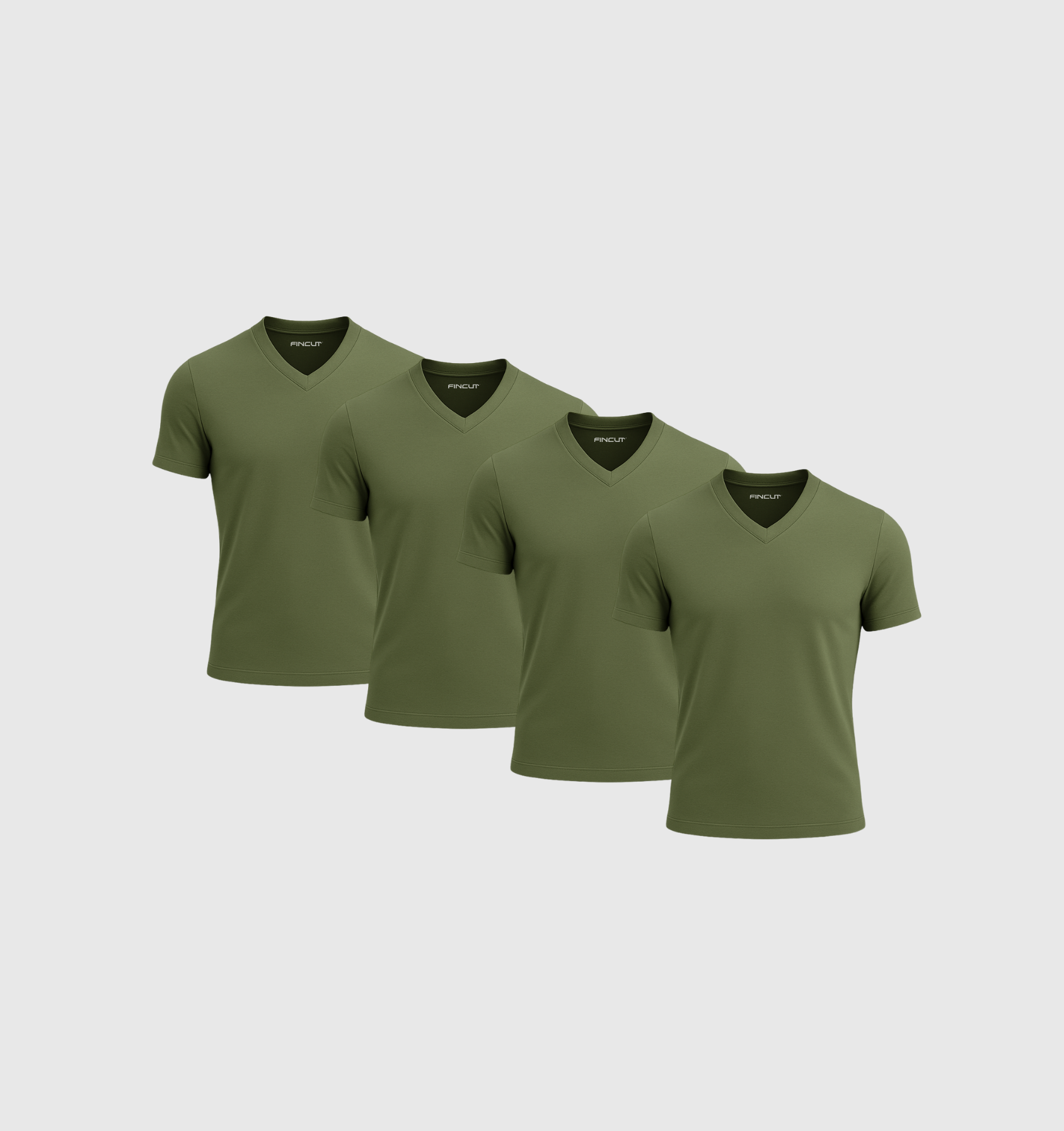 Pack de 4 Cuello en V - Caqui