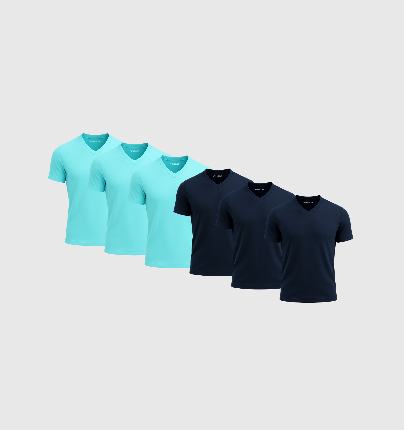 Pack de 6 Cuello en V - Océano