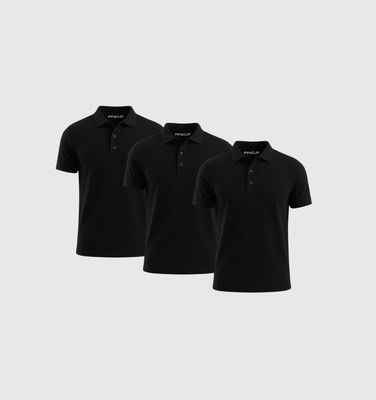 Pack de 3 Polos - Negro